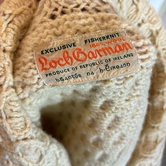 Loch garman fisher knit 100% wool made in Ireland chunky thick knit sweater - Picture 6 of 6